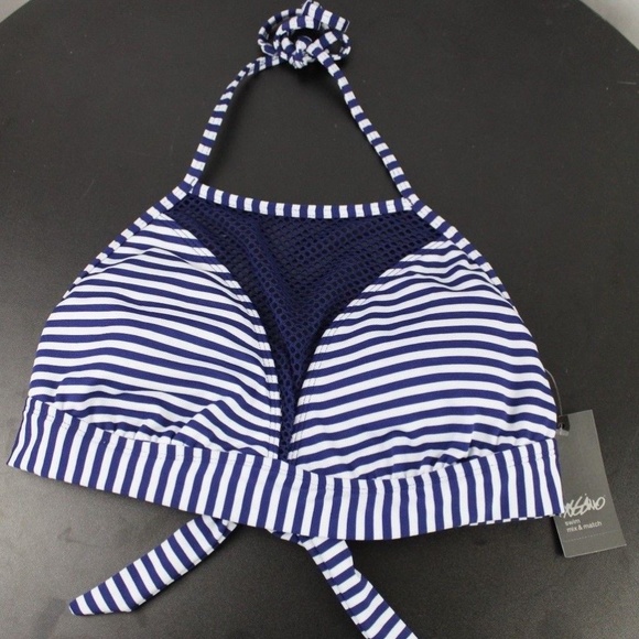 Mossimo Supply Co. Other - Mossimo Navy Striped Bikini Top Swim Wear Large